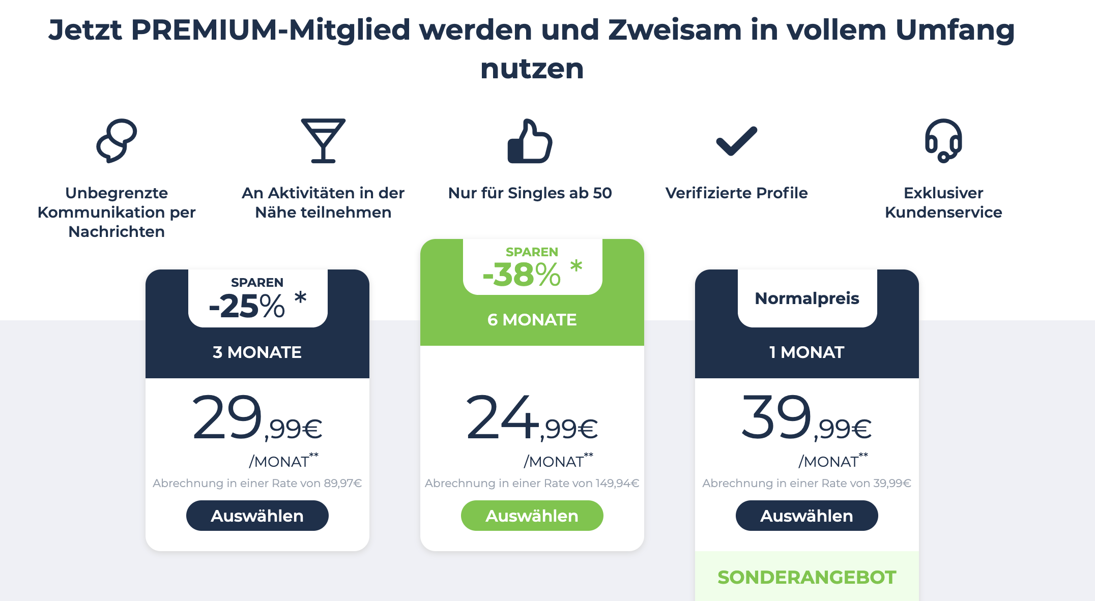 Zweisam.de: Neues Online-Datingportal für die Generation 50Plus