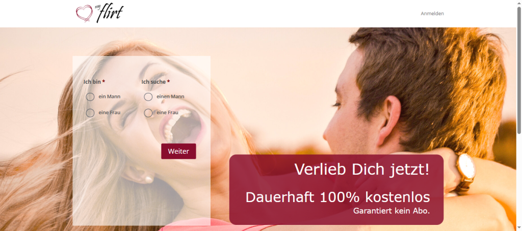 myFlirt Anmeldung