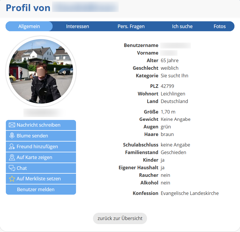 Christ sucht Christ Profil