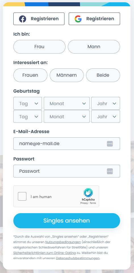 Zoosk Anmeldung