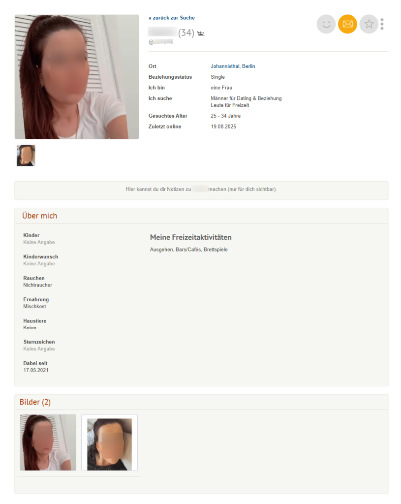 Berliner Singles Profil