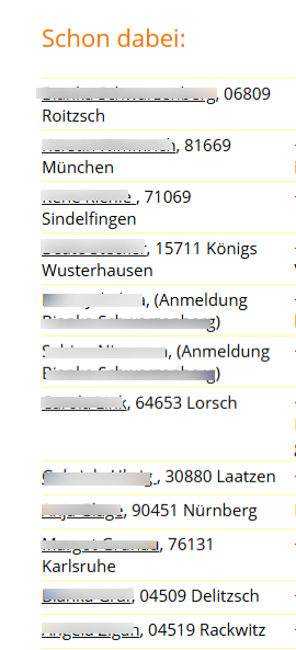 Freizeit-Treff Mitglieder