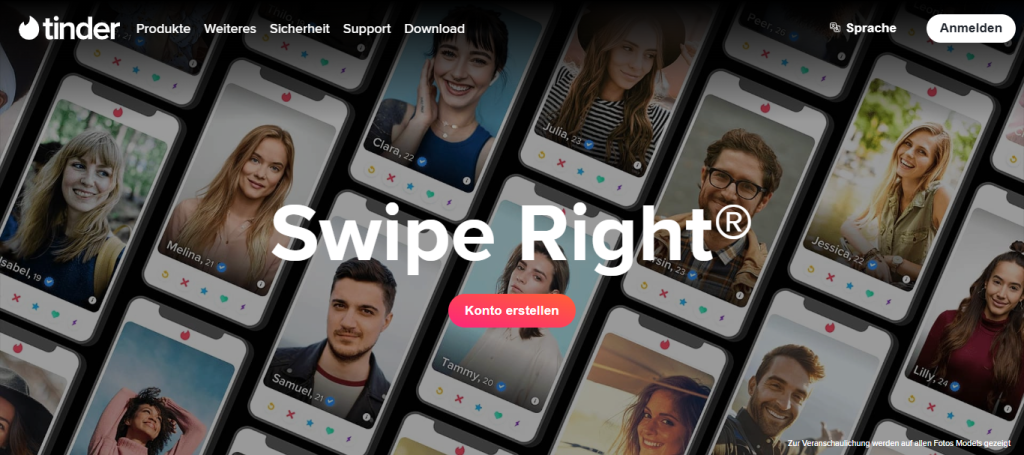 Tinder Startseite